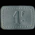 Jeton de 1 franc �mis par le Cercle des Sous-Officiers du 4e r�giment de Hussards - revers