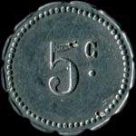 Jeton de 5 centimes �mis par le Cercle des Sous-Officiers du 501e r�giment de Chars de Combat - revers