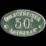 Jeton de n�cessit� de 50 centimes �mis par Eug�ne Schneider � Abidjan (C�te d'Ivoire) - avers