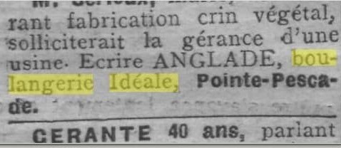 Mention de la Boulangerie Idéale à Alger dans l'Echo d'Alger du 25 juin 1917