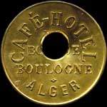 Jeton de nécessité de 25 centimes émis par le Café-Hôtel du Bois de Boulogne à Alger (Algérie) - avers