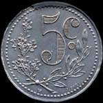 Jeton de nécessité de 5 centimes émis en 1919 par la Chambre de Commerce d'Alger (Algérie) - revers