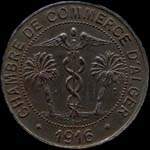 Jeton de nécessité de 10 centimes émis en 1916 par la Chambre de Commerce d'Alger (Algérie) - avers