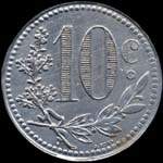 Jeton de nécessité de 10 centimes émis en 1921 par la Chambre de Commerce d'Alger (Algérie) - revers