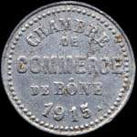 Jeton de n�cessit� de 5 centimes �mis en 1915 par la Chambre de Commerce de B�ne en Alg�rie - avers