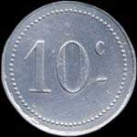 Jeton de n�cessit� de 10 centimes �mis par la Chambre de Commerce de B�ne en Alg�rie - revers