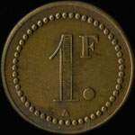 Jeton de 1 franc de la Soci�t� Nationale du Cameroun - revers