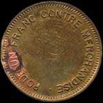 Jeton de n�cessit� de 1 franc �mis par la Compagnie de Menthe de la Syrie - revers