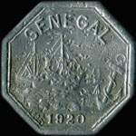 Jeton de n�cessit� de 10 centimes �mis en 1920 par la Chambre de Commerce de Dakar (S�n�gal) - avers