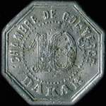 Jeton de n�cessit� de 10 centimes �mis en 1920 par la Chambre de Commerce de Dakar (S�n�gal) - revers