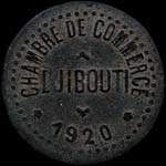 Jeton de n�cessit� de 10 centimes �mis en 1920 par la Chambre de Commerce de Djibouti - avers