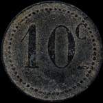Jeton de n�cessit� de 10 centimes �mis en 1920 par la Chambre de Commerce de Djibouti - revers