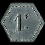 Jeton de n�cessit� de 1 franc �mis par Collet & Gouvernet � Mekn�s (Alg�rie) - revers