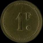 Jeton de n�cessit� de 1 franc �mis par le Foyer du L�gionnaire du Kreider (Alg�rie) - revers