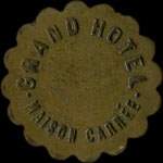 Jeton de n�cessit� de 1 franc �mis par le Grand H�tel � Maison Carr�e (Alg�rie) - avers
