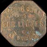 Jeton de n�cessit� de 1 franc �mis par la Soci�t� Civile des Li�ges de l'Ou�der - Economat (Alg�rie) - avers