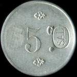 Jeton de n�cessit� de 5 centimes / centavos �mis par les Salins du Midi � Sal (Cap-Vert) - avers
