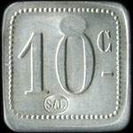 Jeton de n�cessit� de 10 centimes / centavos �mis par les Salins du Midi � Sal (Cap-Vert) - avers