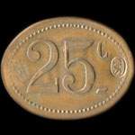 Jeton de n�cessit� de 25 centimes / centavos �mis par les Salins du Midi � Sal (Cap-Vert) - avers