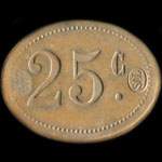 Jeton de n�cessit� de 25 centimes / centavos �mis par les Salins du Midi � Sal (Cap-Vert) - revers