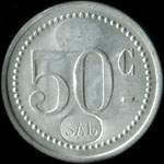 Jeton de n�cessit� de 50 centimes / centavos �mis par les Salins du Midi � Sal (Cap-Vert) - revers