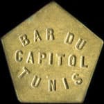 Jeton de 75&nbsp;centimes �mis par le Bar du Capitol - Tunis (Tunisie) - avers