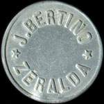 Jeton de n�cessit� de 10 centimes �mis par J. Bertino - Z�ralda (Alg�rie) - avers