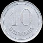 Jeton de 10 centimes de la Tuilerie Mécanique de Damiatte (81220 - Tarn) - revers