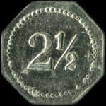 Jeton de 2 &frac12;  centimes de la Boulangerie A. Hervet - S. & Oise � Dampierre-en-Yvelines (78720 - Yvelines) - revers