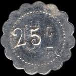 Jeton de 25 centimes du Bureau de Bienfaisance de Dax - Fourneau Economique � Dax (40100 - Landes) - revers