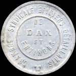 Jeton de 10 centimes de la Chambre Syndicale Epiciers D�taillants de Dax (40100 - Landes) - avers