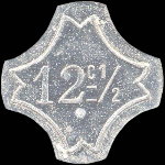Jeton de 12 1/2 centimes du Caf� Fantin aux Pras � D�bats-Rivi�re-d'Orpra (42130 - Loire) - revers