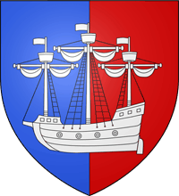 Blason de la ville de Dieppe (76200 - Seine-Maritime)