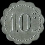 Jeton de 10 centimes de la Maison Commune � Dijon (21000 - C�te d'Or) - revers
