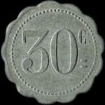 Jeton de 30 centimes de la Maison Commune � Dijon (21000 - C�te d'Or) - revers