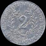 Jeton de 2 francs de la Coop�rative la Fraternelle � Dives-sur-Mer (14160 - Calvados) - revers
