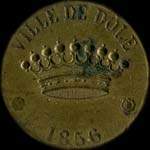 Jeton de Pain 1856 de l'Association Alimentaire de la Ville de Dole (39100 - Jura) - avers
