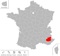 Emplacement du département des Alpes de Haute-Provence (04) en petit format