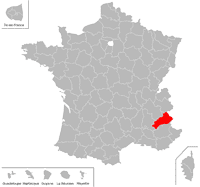 Emplacement du département des Hautes-Alpes (05) en petit format
