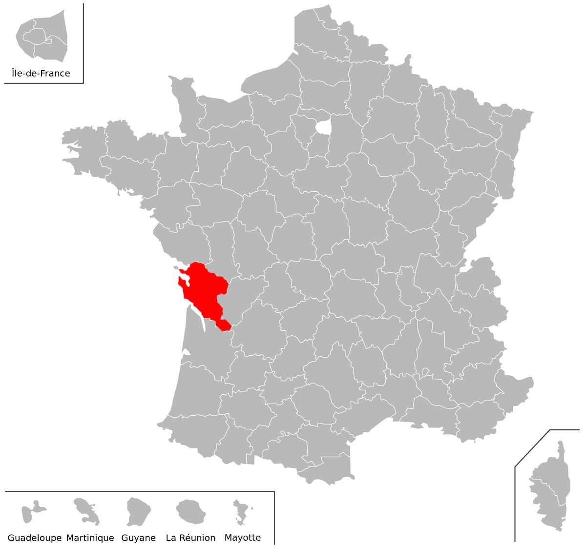 Emplacement du département de Charente-Maritime (17) en grand format