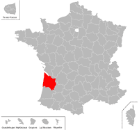 Emplacement du département de la Gironde (33) en petit format