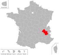 Emplacement du département de l'Isère (38) en petit format