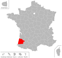 Emplacement du d�partement des Landes (40) en petit format