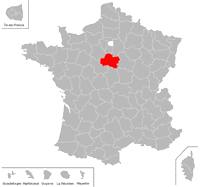Emplacement du département du Loiret (45) en petit format
