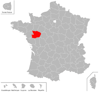 Emplacement du département du Maine-et-Loire (49) en petit format