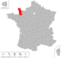 Emplacement du d�partement de la Manche (50) en petit format