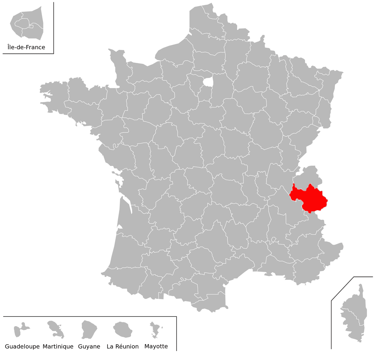 Emplacement du département Savoie (73) en grand format