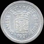 Jeton de 5 centimes 1921 de la Chambre de Commerce d'Elbeuf (76500 - Seine-Maritime) - avers