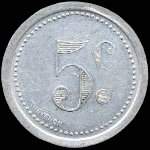 Jeton de 5 centimes 1921 de la Chambre de Commerce d'Elbeuf (76500 - Seine-Maritime) - revers