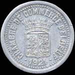 Jeton de 10 centimes 1921 de la Chambre de Commerce d'Elbeuf (76500 - Seine-Maritime) - avers